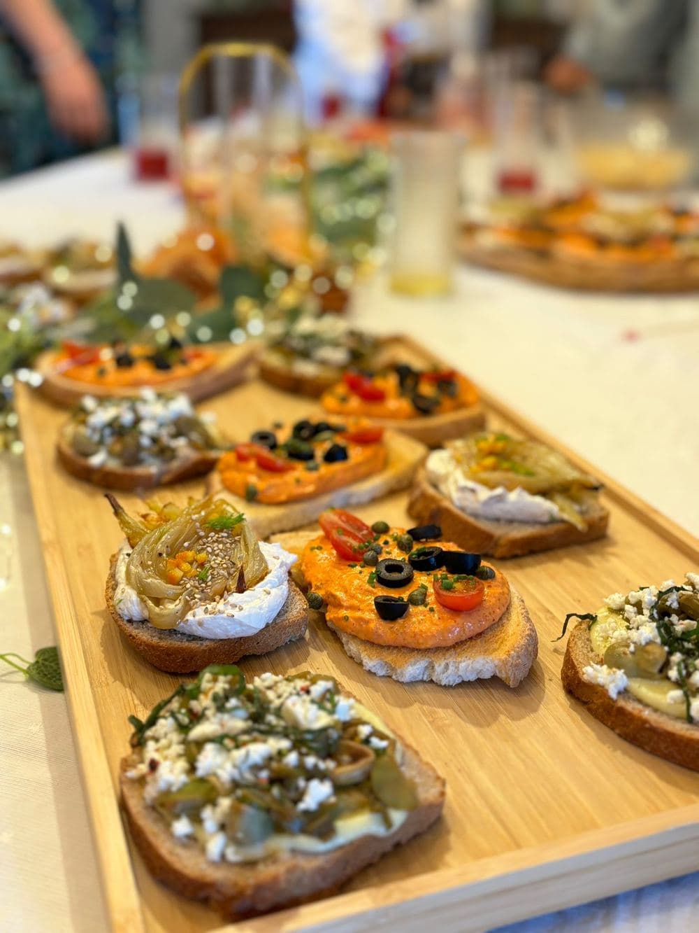 Homemade vegetarian food prepared for the retreat